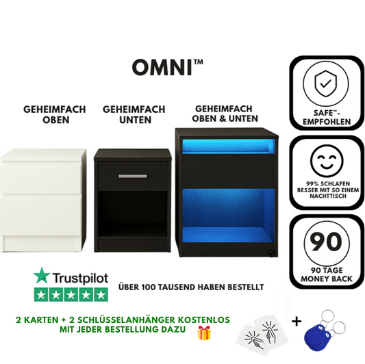 OMNI Nachttisch mit Geheimfach